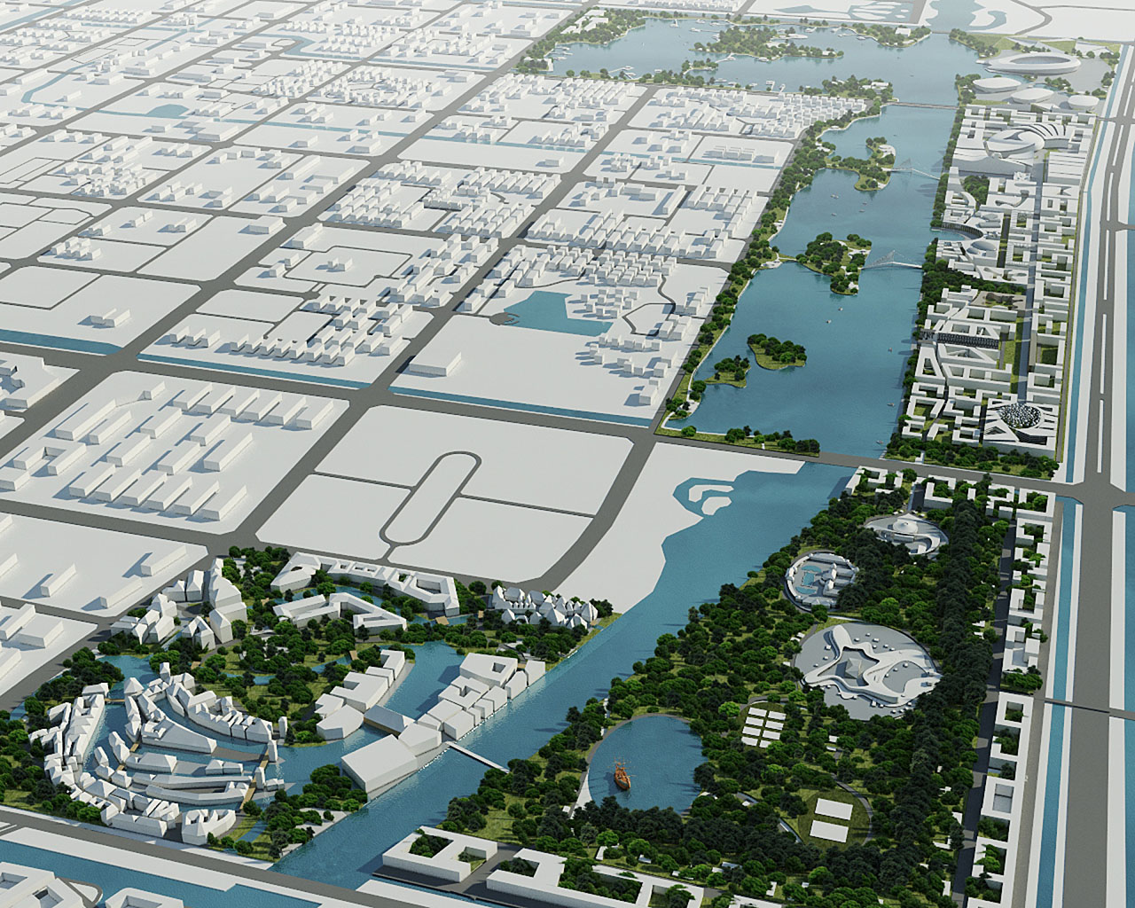 Dongying új városközpontjának terve